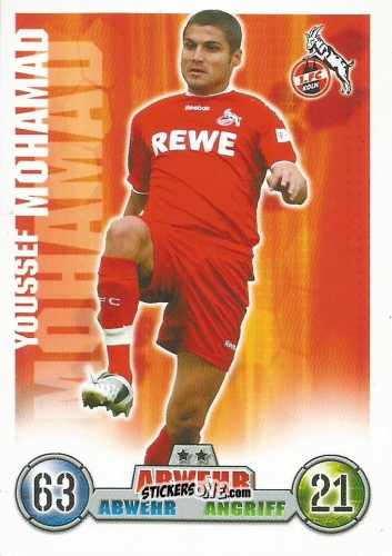 Figurina Youssef Mohamad - German Fussball Bundesliga 2008-2009. Match Attax n. 206 - Topps