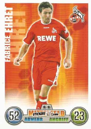 Cromo Fabrice Ehret - German Fussball Bundesliga 2008-2009. Match Attax n. 208 - Topps