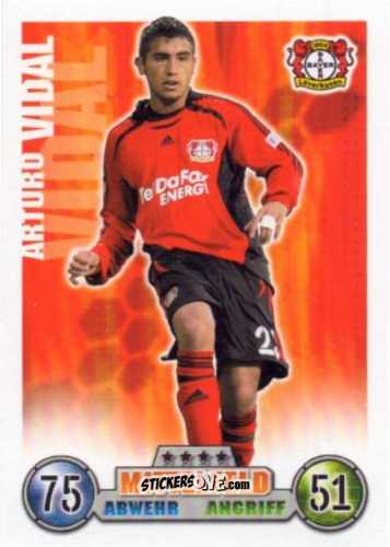 Cromo Arturo Vidal - German Fussball Bundesliga 2008-2009. Match Attax n. 225err - Topps