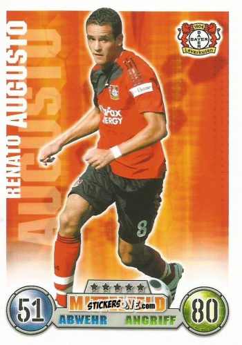 Sticker Renato Augusto - German Fussball Bundesliga 2008-2009. Match Attax n. 228 - Topps