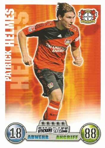 Sticker Patrick Helmes - German Fussball Bundesliga 2008-2009. Match Attax n. 230 - Topps