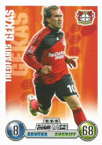 Figurina Theofanis Gekas - German Fussball Bundesliga 2008-2009. Match Attax n. 232 - Topps