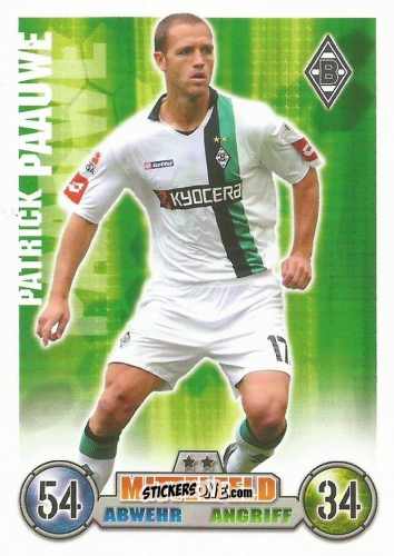 Figurina Patrick Paauwe - German Fussball Bundesliga 2008-2009. Match Attax n. 247 - Topps