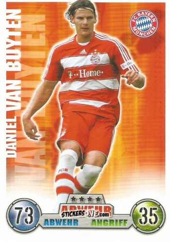 Figurina Daniel van Buyten - German Fussball Bundesliga 2008-2009. Match Attax n. 255 - Topps