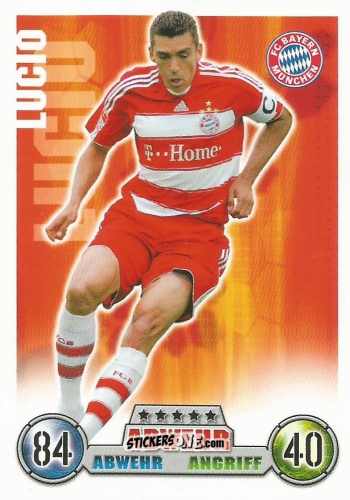 Figurina Lucio - German Fussball Bundesliga 2008-2009. Match Attax n. 256 - Topps