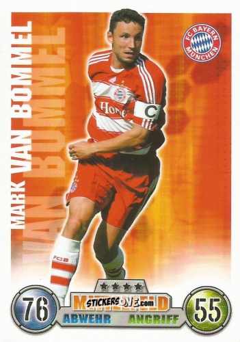 Sticker Mark van Bommel - German Fussball Bundesliga 2008-2009. Match Attax n. 263 - Topps