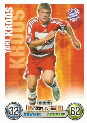 Sticker Toni Kroos - German Fussball Bundesliga 2008-2009. Match Attax n. 265 - Topps