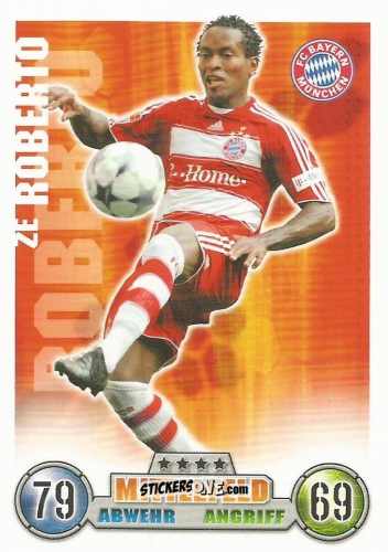 Cromo Ze Roberto - German Fussball Bundesliga 2008-2009. Match Attax n. 266 - Topps