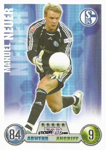 Cromo Manuel Neuer - German Fussball Bundesliga 2008-2009. Match Attax n. 271 - Topps