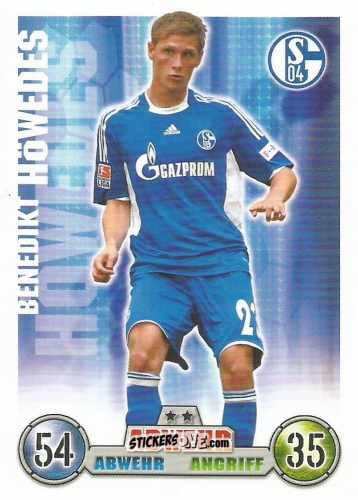 Figurina Benedikt Höwedes - German Fussball Bundesliga 2008-2009. Match Attax n. 272 - Topps