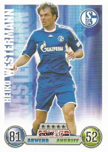 Sticker Heiko Westermann - German Fussball Bundesliga 2008-2009. Match Attax n. 274 - Topps