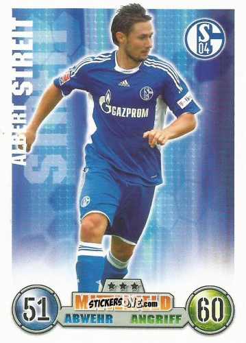 Sticker Albert Streit - German Fussball Bundesliga 2008-2009. Match Attax n. 278 - Topps