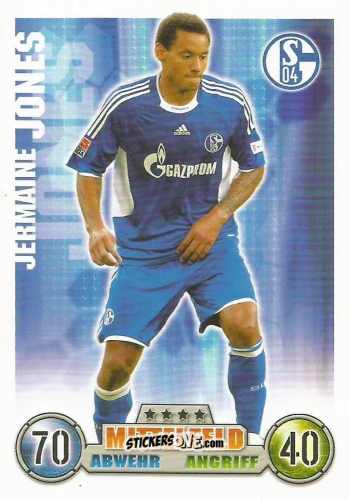 Figurina Jermaine Jones - German Fussball Bundesliga 2008-2009. Match Attax n. 281 - Topps