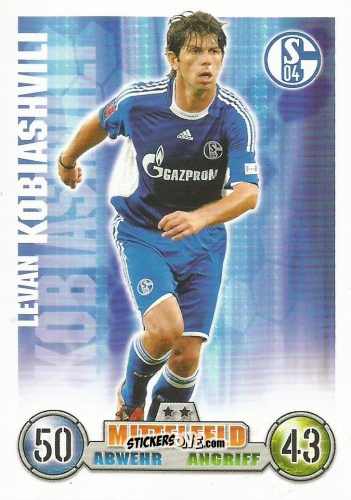 Sticker Levan Kobiashvili - German Fussball Bundesliga 2008-2009. Match Attax n. 282 - Topps