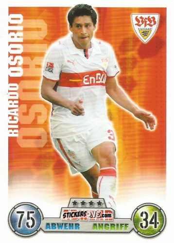Figurina Ricardo Osorio - German Fussball Bundesliga 2008-2009. Match Attax n. 293 - Topps