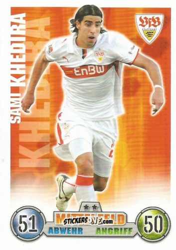 Figurina Sami Khedira - German Fussball Bundesliga 2008-2009. Match Attax n. 299 - Topps