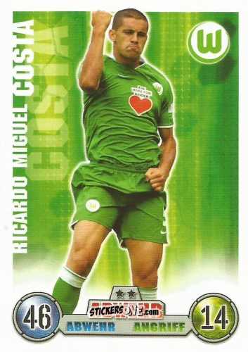 Figurina Ricardo Miguel Costa - German Fussball Bundesliga 2008-2009. Match Attax n. 310 - Topps