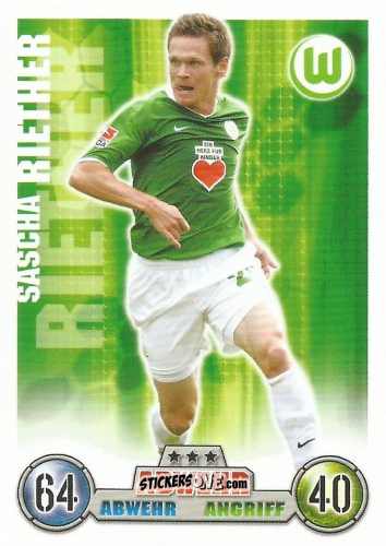 Figurina Sascha Riether - German Fussball Bundesliga 2008-2009. Match Attax n. 312 - Topps