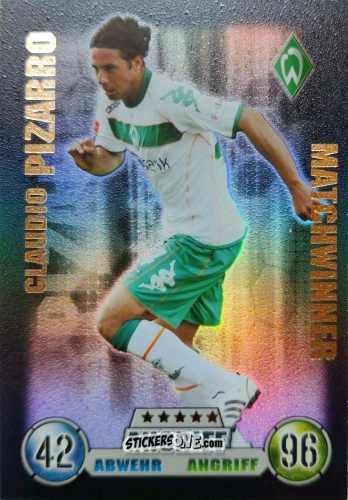 Sticker Claudio Pizarro - German Fussball Bundesliga 2008-2009. Match Attax n. 335 - Topps