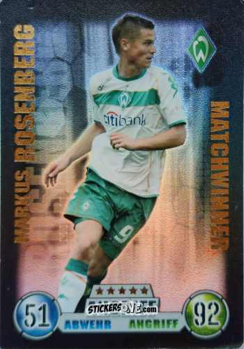 Sticker Markus Rosenberg - German Fussball Bundesliga 2008-2009. Match Attax n. 336 - Topps