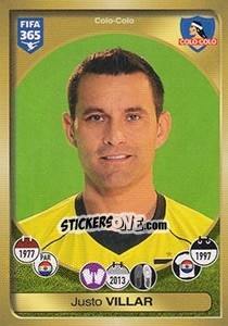 Sticker Justo Villar - FIFA 365: 2016-2017. East Europe n. 530 - Panini