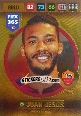Cromo Juan Jesus - FIFA 365: 2016-2017. Adrenalyn XL - Nordic edition n. 42 - Panini