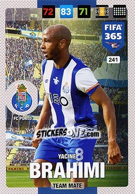 Cromo Yacine Brahimi - FIFA 365: 2016-2017. Adrenalyn XL - Nordic edition n. 241 - Panini
