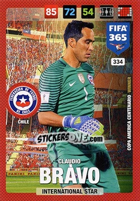 Figurina Claudio Bravo - FIFA 365: 2016-2017. Adrenalyn XL - Nordic edition n. 334 - Panini