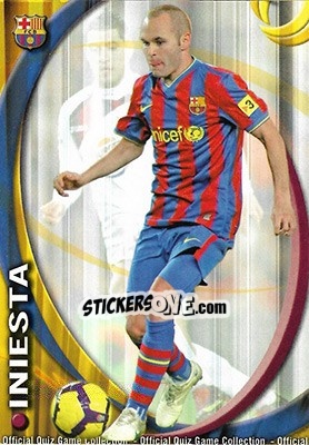 Cromo Iniesta - Campeonato Nacional De Liga 2010-2011 n. 17 - Mundicromo