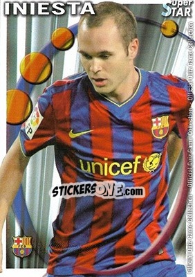 Cromo Iniesta - Campeonato Nacional De Liga 2010-2011 n. 24 - Mundicromo