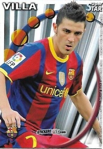 Sticker David Villa - Campeonato Nacional De Liga 2010-2011 n. 27 - Mundicromo