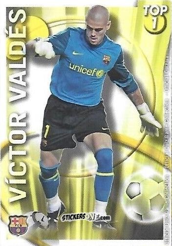 Sticker Víctor Valdés - Campeonato Nacional De Liga 2010-2011 n. 541 - Mundicromo