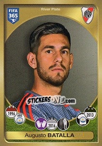 Sticker Augusto Batalla - FIFA 365: 2016-2017. South America n. 190 - Panini