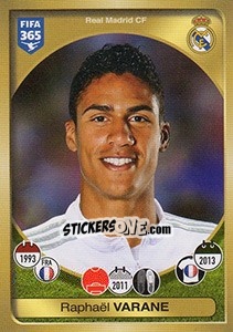 Figurina Raphaël Varane - FIFA 365: 2016-2017. South America n. 396 - Panini