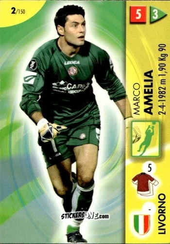 Cromo Marco Amelia - Calcio Game 2006-2007 n. 2 - Panini