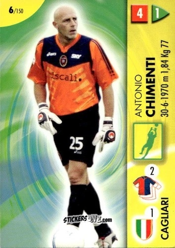 Cromo Antonio Chimenti - Calcio Game 2006-2007 n. 6 - Panini