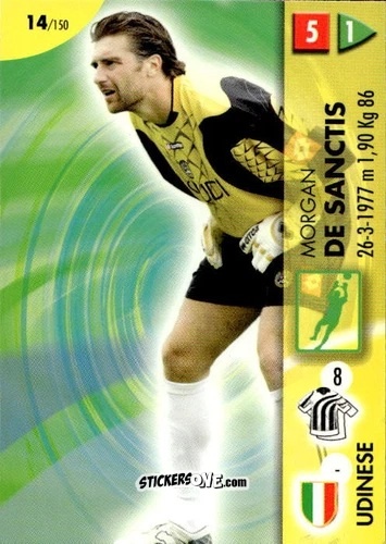 Sticker Morgan De Sanctis - Calcio Game 2006-2007 n. 14 - Panini