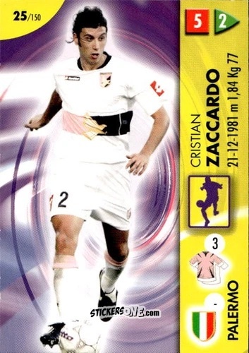 Cromo Zaccardo - Calcio Game 2006-2007 n. 25 - Panini