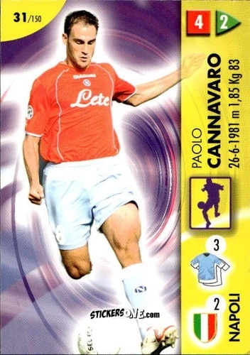 Cromo Paolo Cannavaro - Calcio Game 2006-2007 n. 31 - Panini