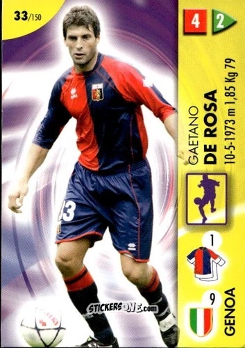 Cromo De Rosa - Calcio Game 2006-2007 n. 33 - Panini