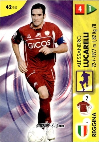 Sticker Alessandro Lucarelli - Calcio Game 2006-2007 n. 42 - Panini