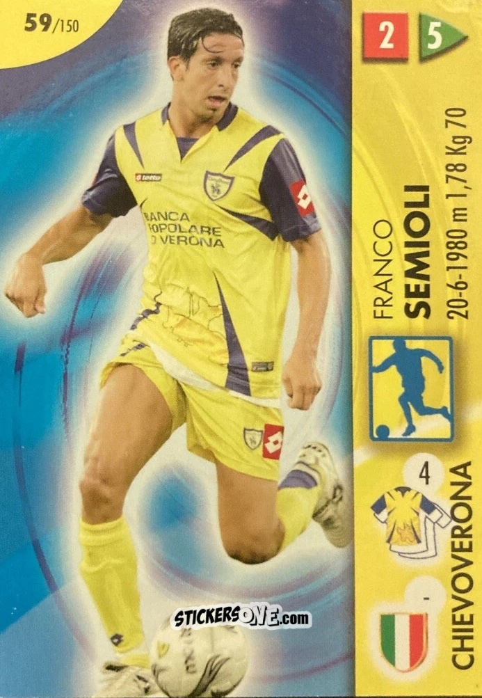 Sticker Semioli - Calcio Game 2006-2007 n. 59 - Panini