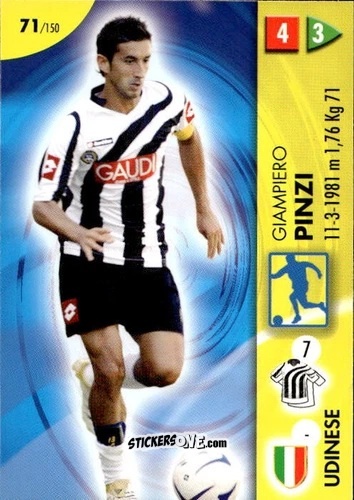 Sticker Pinzi - Calcio Game 2006-2007 n. 71 - Panini