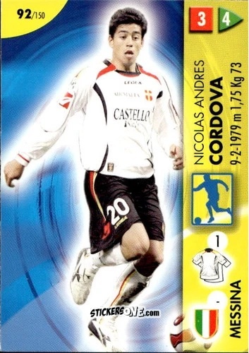 Sticker Cordova - Calcio Game 2006-2007 n. 92 - Panini