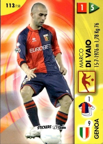 Sticker Marco Di Vaio - Calcio Game 2006-2007 n. 113 - Panini