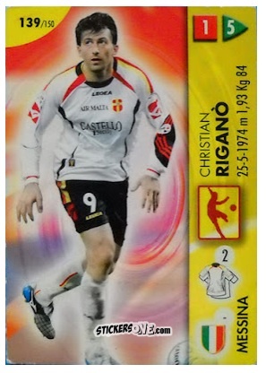 Sticker Christian Rigano - Calcio Game 2006-2007 n. 139 - Panini
