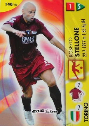 Cromo Roberto Stellone - Calcio Game 2006-2007 n. 140 - Panini