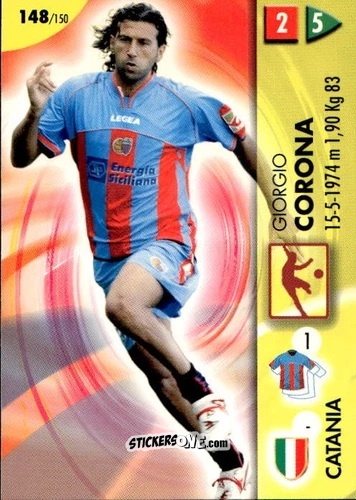 Figurina Giorgio Corona - Calcio Game 2006-2007 n. 148 - Panini