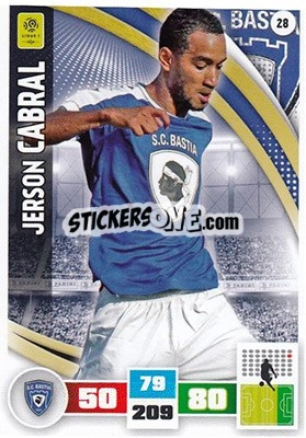 Figurina Jerson Cabral - Foot 2016-2017. Adrenalyn Xl n. 28 - Panini