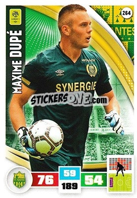 Cromo Maxime Dupé - Foot 2016-2017. Adrenalyn Xl n. 264 - Panini
